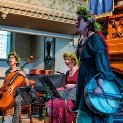 A evening of folk-horror, lush contemporary piano and mediaeval electronic madness