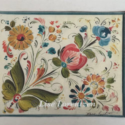 Os Rosemaling  10"x 8" - Nordic Wildflowers Bring your own Project one night class