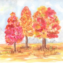 Fall Leaves Watercolor Workshop