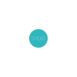 A blue circle with the word CHEAD in the centre.