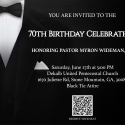 Pastor Myron Wideman Sr.’s 70th Birthday Celebration