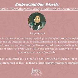 Embracing Our Worth: A Sisters’ Workshop on Faith, Gratitude & Connection | Rooya Ayubi