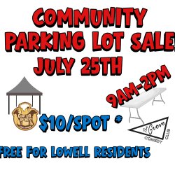 Community Parking Lot Sale