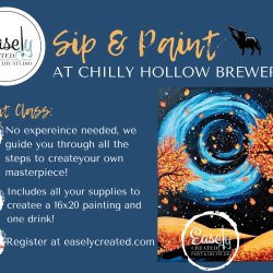 Sipping & Painting with Easely Created at Chilly Hollow Brewery (Includes One Drink)