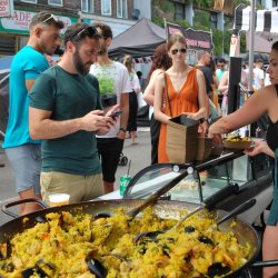 Food festival, People selling food in the street