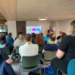 Group of people attending a training event