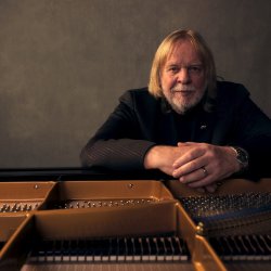 Christmas concert poster with Rick Wakeman inside a Christmas bauble
