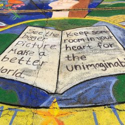 street art image of world
