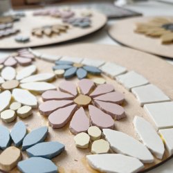 Mosaic flower pieces