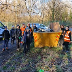 Volunteers in Carbrook Ravine haymeadows