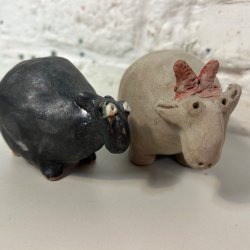Sheep Sculpture, clay workshop