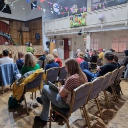 The audience at the book's launch in Doncaster