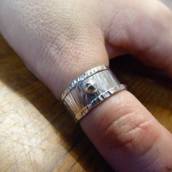 A selection of sterling silver rings showing what can be made on a ring making workshop