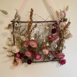 Create a dried flower panel