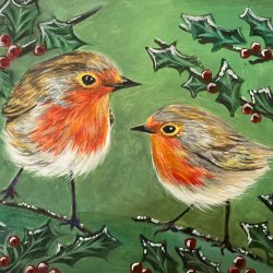 Winter Robins: A Workshop in Acrylics