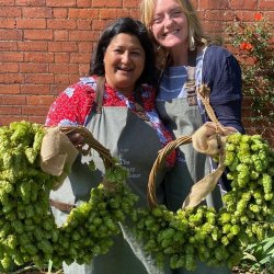 Create a fresh hop wreath