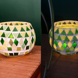 Mosaic & Munch (with chip shop tea 😋) Tea Light holder