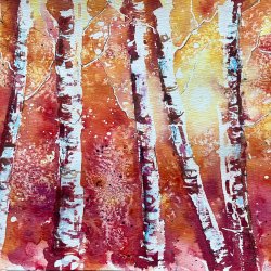 Autumn Trees Watercolour Workshop at Breezy Knees, Saturday 17th October 2026