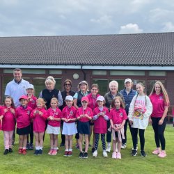 Smiling girls enjoying Girls' Golf at Bearsden Golf Club