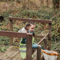 Pond dipping child
