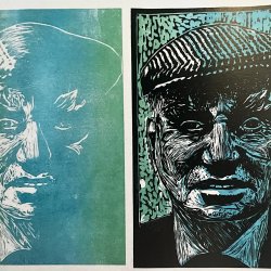 "Artist Ian Burke’s Chiaroscuro Portraits Relief Linocut Workshop"