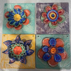 Flower Tile with the Bunbury Studio Potters - T2WS26:CWGM