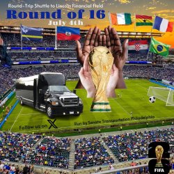 WORLD CUP⚽️(Round of 16) Shuttle from Philadelphia to Lincoln Financial Field⚽️