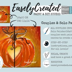 Couples Paint and Solo Painters "Carved with Love"