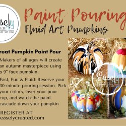 The Great Pumpkin Paint Pour Workshop at Easely Created