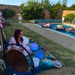 Sunset Floating Sound Bath Experience - Lots Bridge Farmhouse Pool, Three Holes, Upwell
