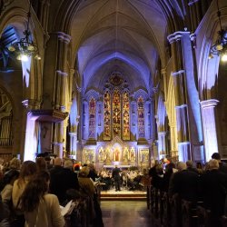 View of the Whole Church while a Brass Band perform