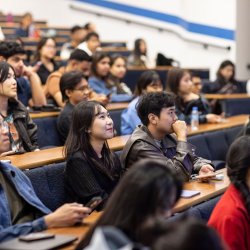Students sitting in lecture theatre