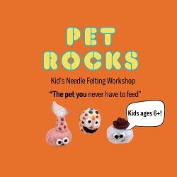 Kids Needle Felting Workshop: Pet Rocks