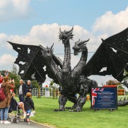 Coronation Dragon Sculpture At The British Ironwork Centre