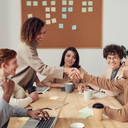 A friendly meeting, for networking.