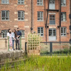 A group of students explore accommodation in Leeds City Centre