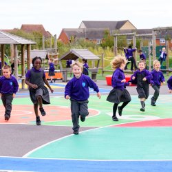 children running