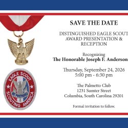 Distinguished Eagle Scout Award Presentation & Reception recognizing The Honorable Joseph F. Anderson, Jr.