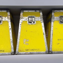 3 yellow dry shippers