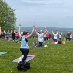 Skyward Stretch - Outdoor Yoga at Compton Abbas Airfield Festival