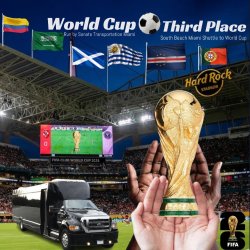 WORLD CUP⚽️THIRD PLACE 7-18 (South Beach Shuttle to Hard Rock Stadium)