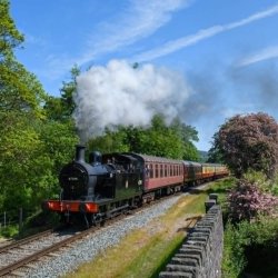 Fowler 3F 47298 at Embsay and Bolton Abbey steam Railway