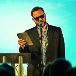 The host of the podcast