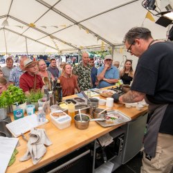 Free cooking demos throughout the day