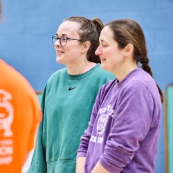 Student and staff indoor hockey