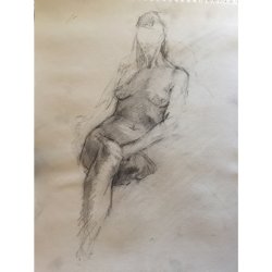 Pencil life drawing sketch by Sara Myers