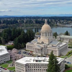 Aerial view of the Washington State Capitol Complex