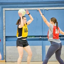 Student learn to play netball