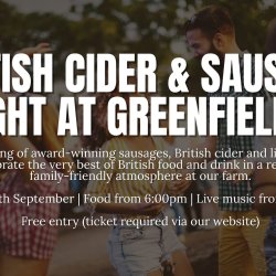 British Cider & Sausage Night at Greenfield's