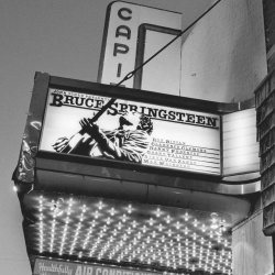 The marquee of Springsteen's Capitol theater show
